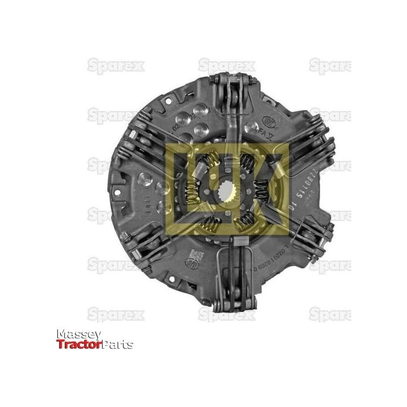 Image of a clutch cover assembly with the brand logo "Sparex" visible. The Clutch Cover Assembly - S.72584 boasts a durable metal build and intricate mechanical components, ensuring reliability.