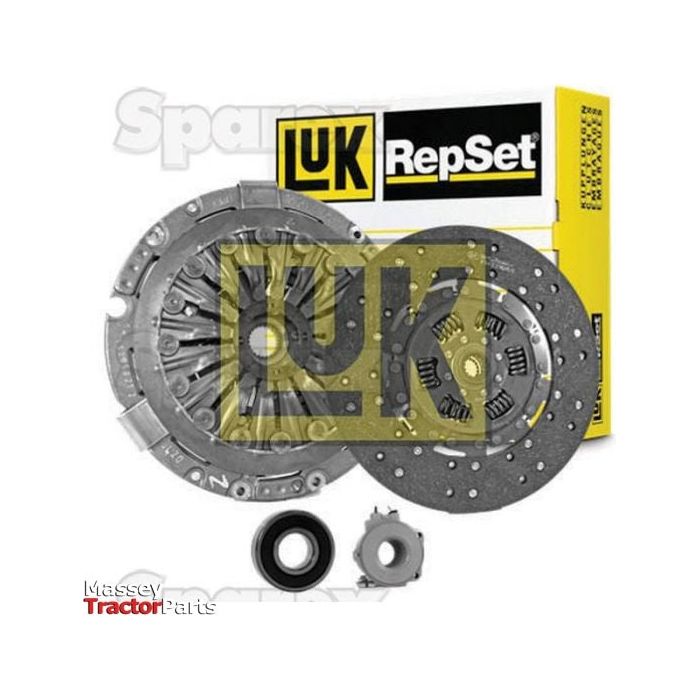 A clutch kit featuring various components including a pressure plate, a Torsion Sprung Loose Disc, and release bearing, all packaged under the "Sparex Clutch Kit with Bearings - S.147092" label.