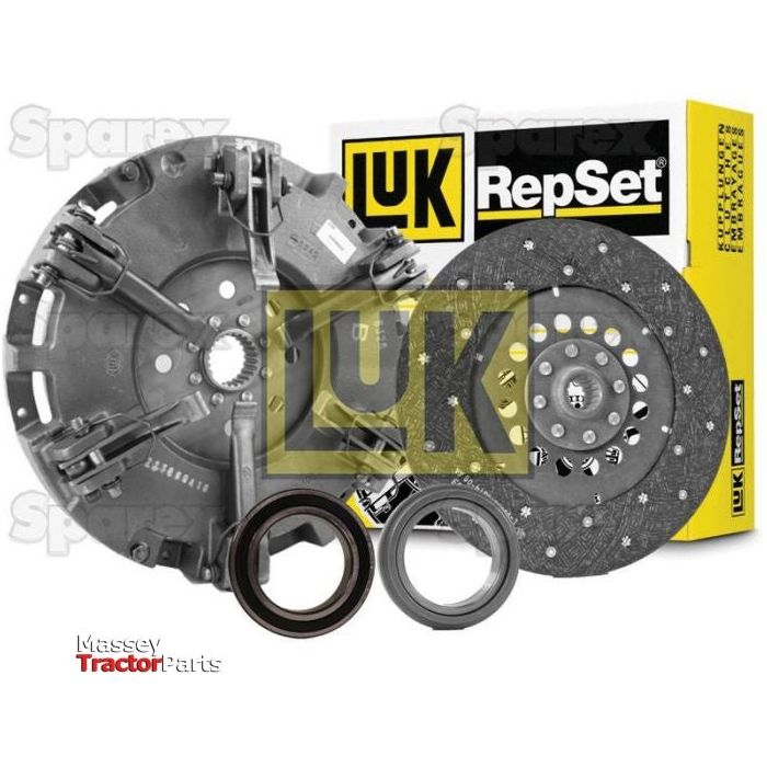 The Sparex Clutch Kit with Bearings - S.147208 includes a pressure plate, Cerametallic Captive Disc, and two bearings, with the packaging visible in the background.