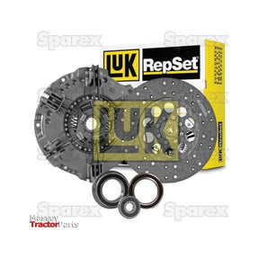 A Sparex Clutch Kit without Bearings (Sparex Part No.S.146923), featuring a cerametallic pressure plate and friction disc, with an LUK RepSet box in the background. Ideal for Fiat vehicles.