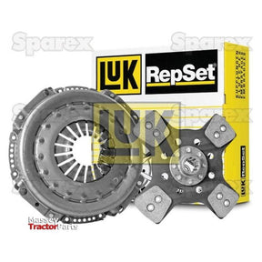 Image of a Sparex Brand Clutch Kit without Bearings - S.147063, featuring various clutch components and packaging, with a single cover type and a cover size of 310mm.