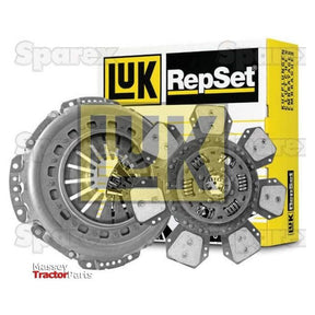 Image of a Sparex Clutch Kit without Bearings - S.147193 with three main components displayed, packaged by Sparex, shown in front of a branded box. Logos for Sparex and Massey Tractor Parts are visible. The single cover and cover size contribute to its robust design and reliable performance.
