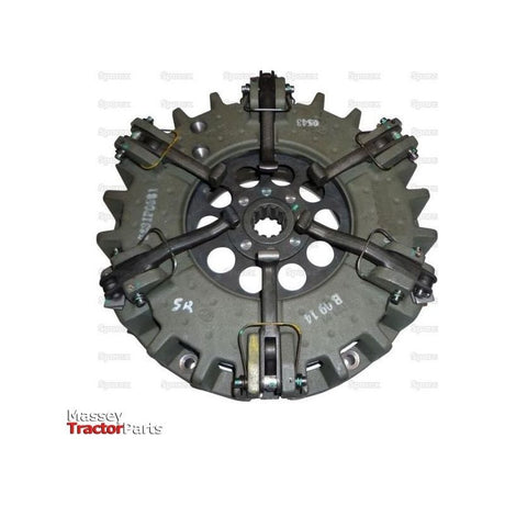 Close-up of a metal clutch pressure plate for a tractor, featuring multiple clamping arms and visible part numbers. The Sparex logo is visible at the bottom left corner. This is the Clutch Pressure Plate | Sparex Part No.S.69278.