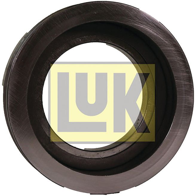Image of the LUK Clutch Release Bearing - S.131115 by Sparex, featuring a circular bearing with a black outer ring and a yellow box overlay containing the letters "LUK," suitable for various applications.