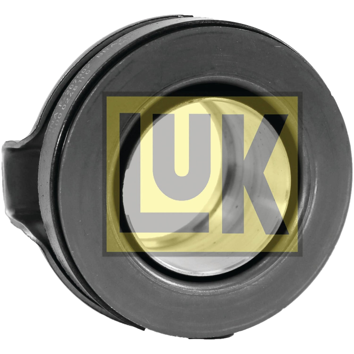 Image of a mechanical bearing with the text "Sparex" overlaid in large yellow and black letters, illustrating a high-quality LUK Clutch Release Bearing - S.146341 compatible with John Deere machinery.