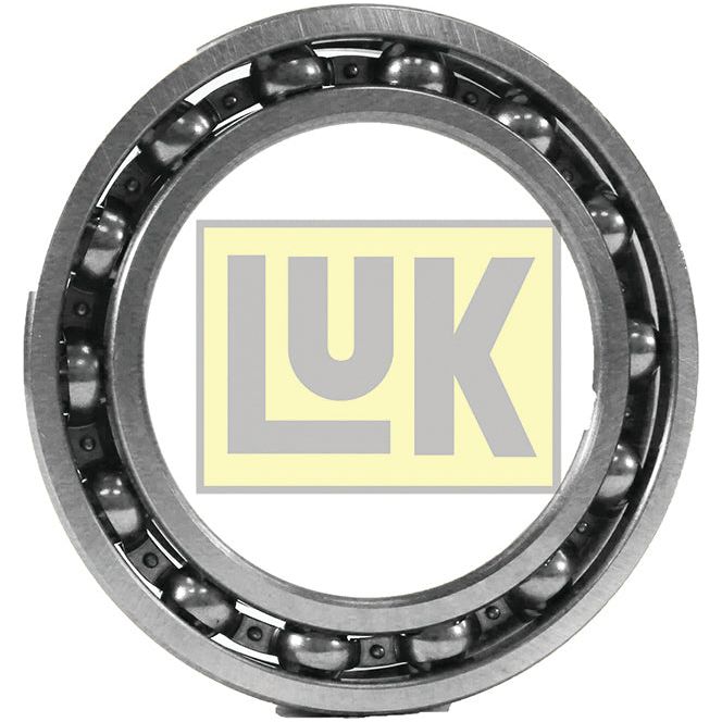 Close-up of the LUK Clutch Release Bearing - S.146355 by Sparex, featuring the letters "LUK" written in grey against a yellow background in the center.