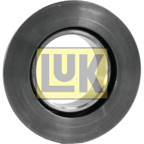 A 48mm diameter Sparex LUK Clutch Release Bearing - S.146393, featuring a circular design with a central hole and displaying the "LuK" logo in yellow and black.