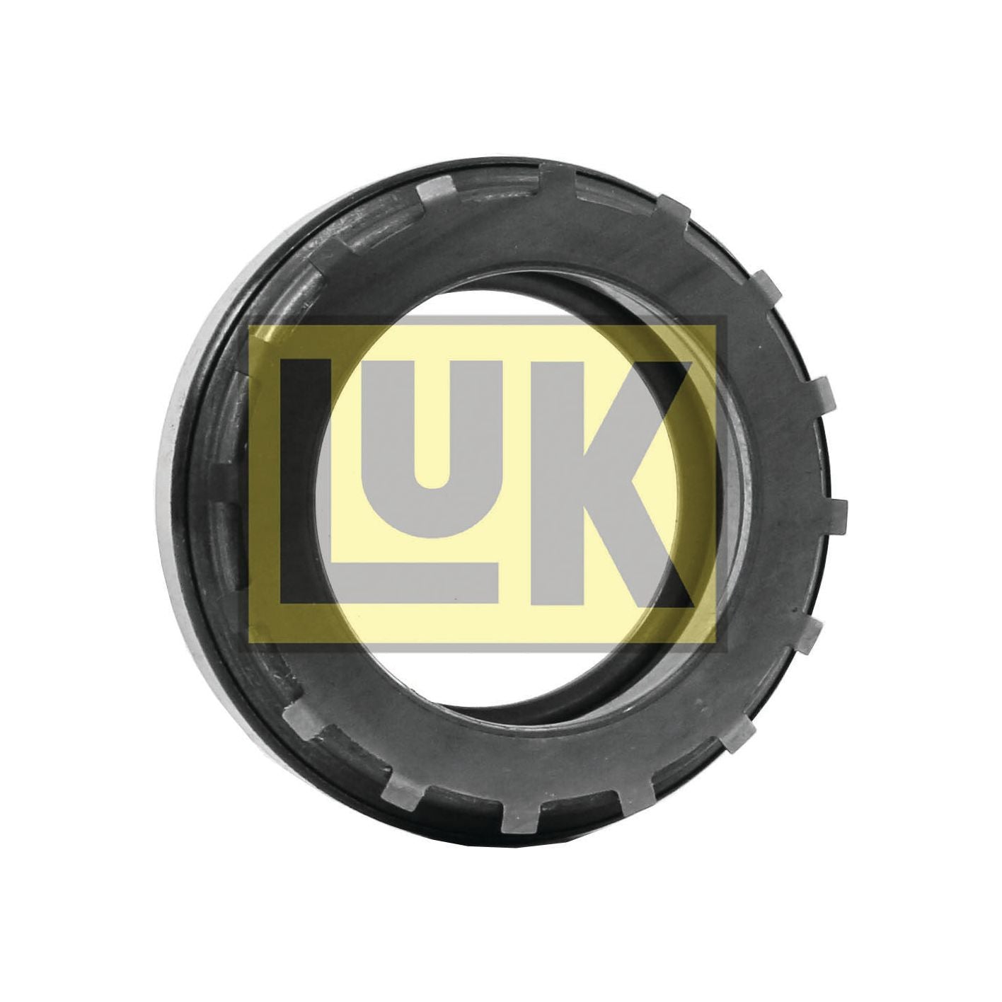The Sparex LUK Clutch Release Bearing - S.146404 features a black mechanical seal with a yellow and black "LUK" logo in the center, specifically designed for bearings with a diameter of 70mm Ø.
