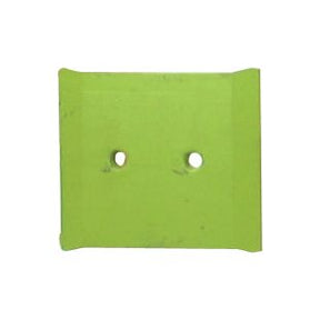 A green, rectangular Landside Heel - RH & LH (Dowdeswell) metal plate with two holes in the center, designed as a primary OE reference for Dowdeswell DD applications, available under Sparex Part No. S.127494.