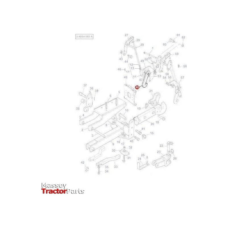 Massey Ferguson Latch - 1661857M4 | OEM | Massey Ferguson parts | Hitch Kits & Components-Massey Ferguson-Farming Parts,Hitch Kits & Components,Linkage,PTO & Linkage,Tractor Parts