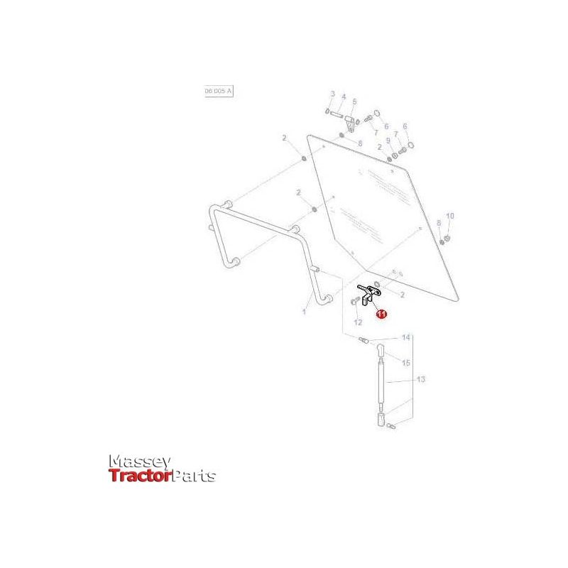 Massey Ferguson Latch Rear Window - 3804697M1 | OEM | Massey Ferguson parts | Cab Handles & Latches-Massey Ferguson-Cab Handles & Latches,Cabin & Body Panels,Farming Parts,Tractor Body,Tractor Parts