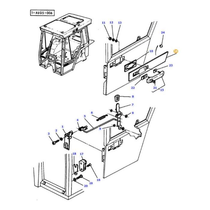 Left Cab Door Lock Band - 3385298M2 - Massey Tractor Parts