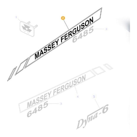 Left Hand Decal - 4282161M2 - Massey Tractor Parts