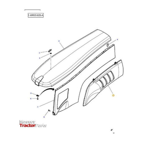 Massey Ferguson Left Hand Panel Kit - 4298553M13 | OEM | Massey Ferguson parts | Tractor Body-Massey Ferguson-Cabin & Body Panels,Farming Parts,Panels,Tractor Body,Tractor Parts