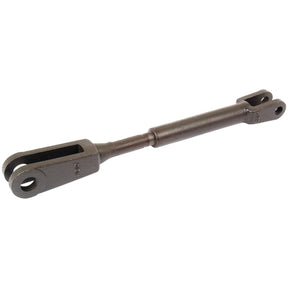 A Levelling Box Assembly featuring fork holes with diameters of 19mm and 27mm and a central threaded rod (M24x2 metric), commonly used for tensioning systems such as cables and ropes, often pairs well with Sparex End Fittings. (Sparex Part No. S.69893)