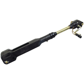 A black Levelling Box Assembly from Sparex with a knuckle diameter of 22mm, fork hole dimensions of 20.5mm and 22x64mm, minimum length of 760mm, and fittings and hoses compatible with Landini tractors (Sparex Part No. S.42054).