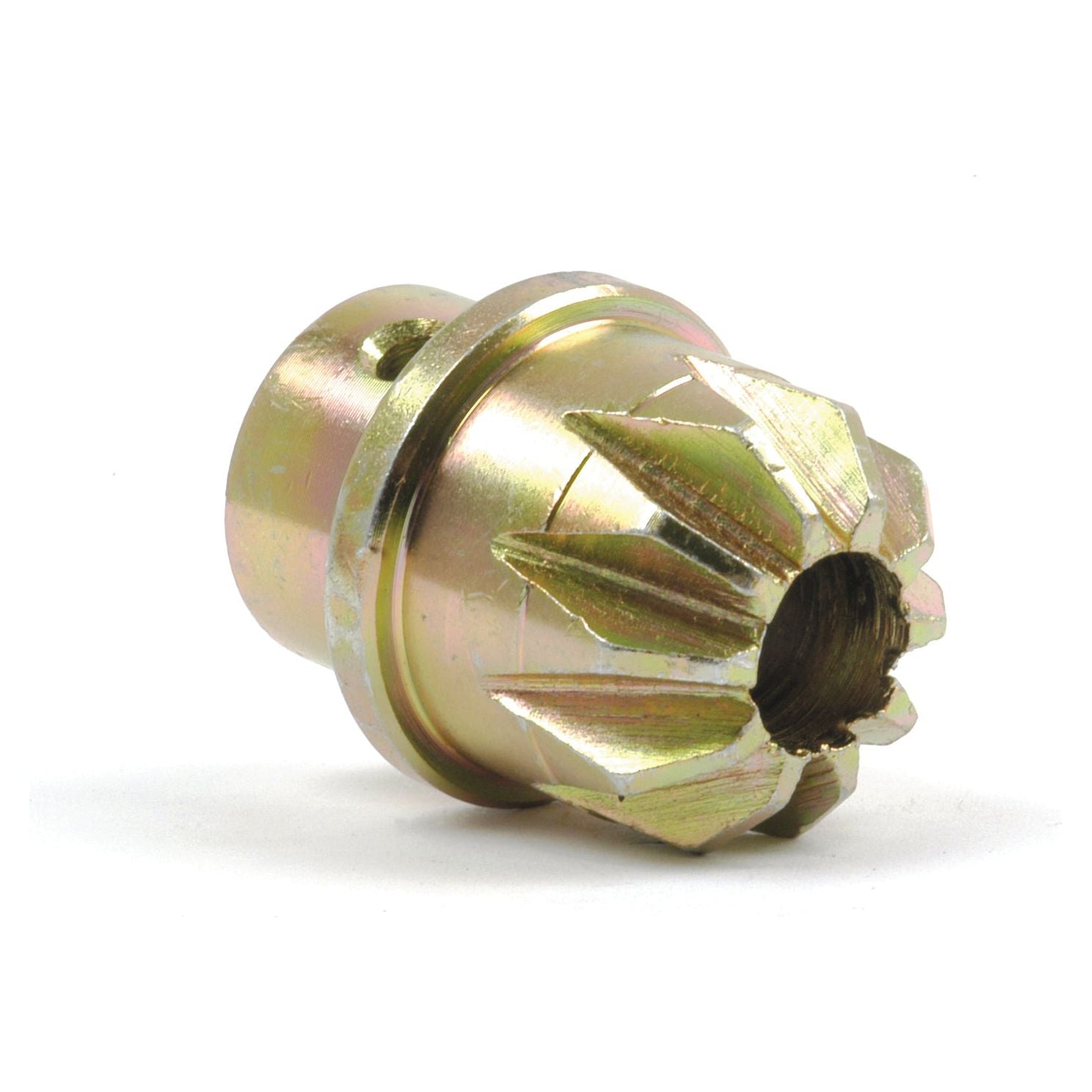 Close-up of a metallic mechanical part featuring a gear-like structure and grooves, precisely identified as the Levelling Box Gear & Washer with 10 Splines (Sparex Part No. S.3213), typically used in machinery or automotive applications by the brand Sparex.