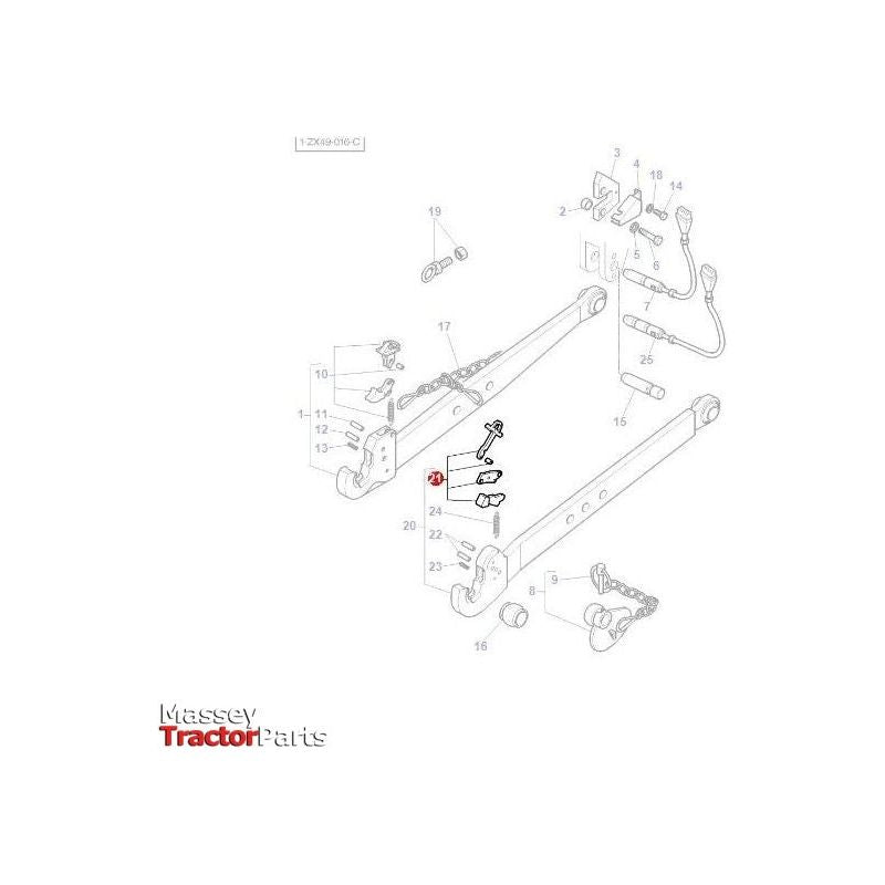 Massey Ferguson Lever Kit - 3903957M91 | OEM | Massey Ferguson parts | Linkage-Massey Ferguson-Components,Farming Parts,Linkage,Lower Link Ends,PTO & Linkage,Quick Release,Tractor Parts
