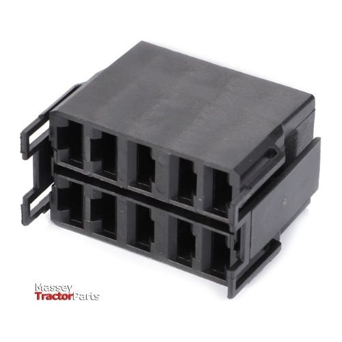 A black plastic automotive connector with multiple slots is shown. The item is branded with "AGCO" in the corner, compatible with Massey Ferguson models for both 2WD and 4WD tractors, and is specifically known as the Massey Ferguson - Lift Switch - 3013524X91.