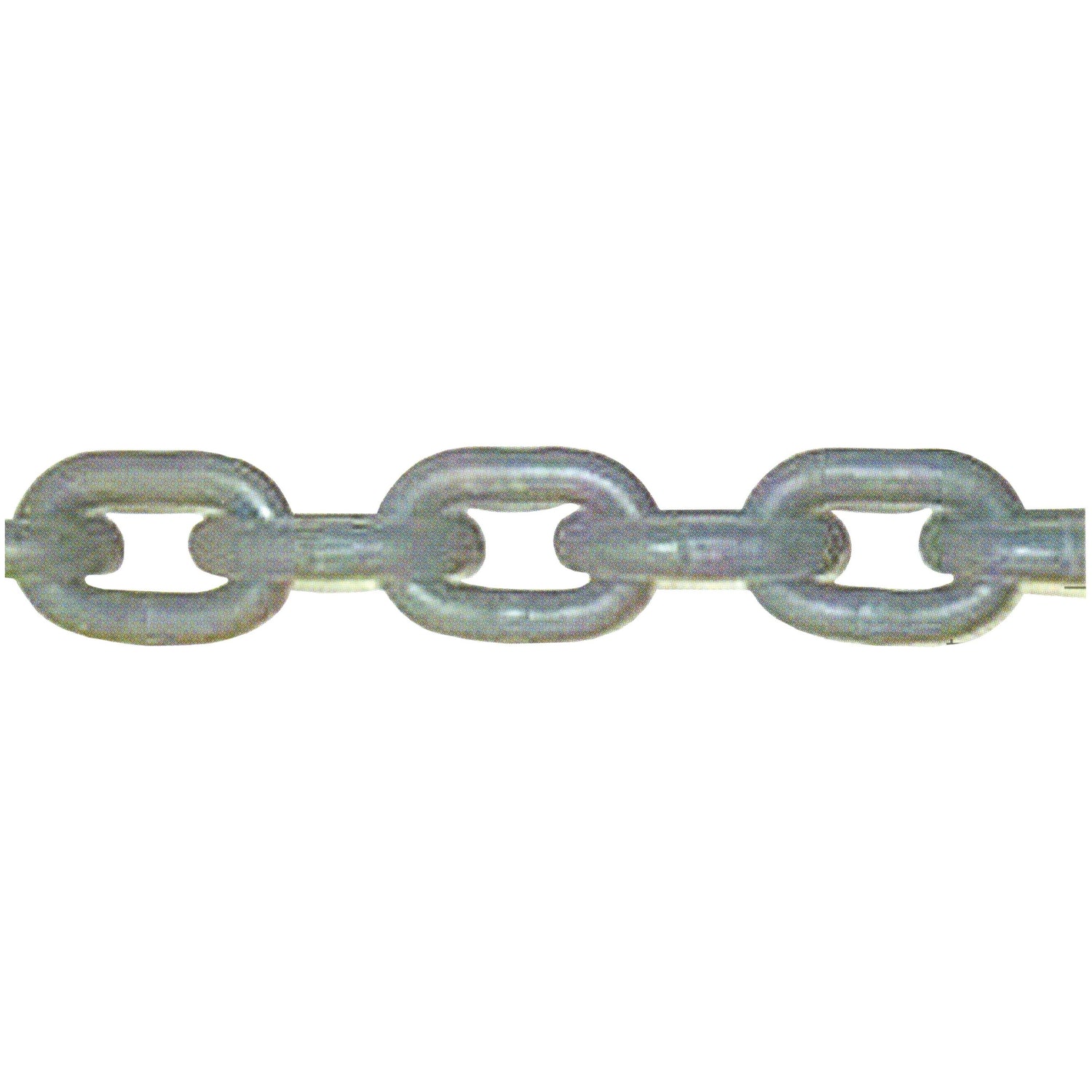 A close-up view of the Sparex Lifting Chain 8mm x 21mm with four interconnected links, ensuring maximum breaking strength.