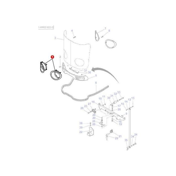 Light Trim - 4281292M2 - Massey Tractor Parts
