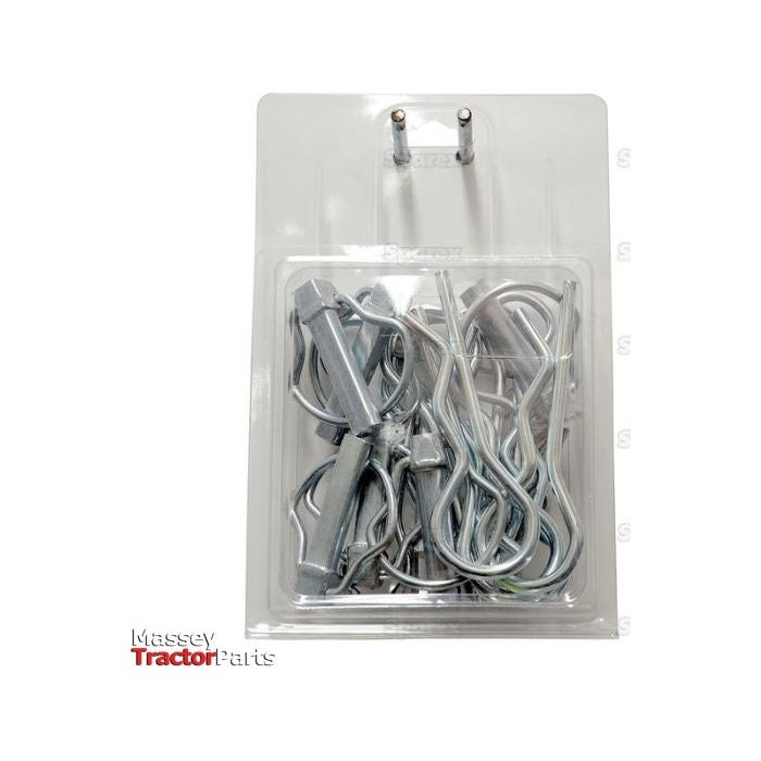 A packaged set of various metal cotter pins labeled "Linch Pin & Grip Clips Combination Pack (20 pcs. Agripak) - S.3795" with the Sparex brand logo on the bottom left corner, brought to you by Agripak.