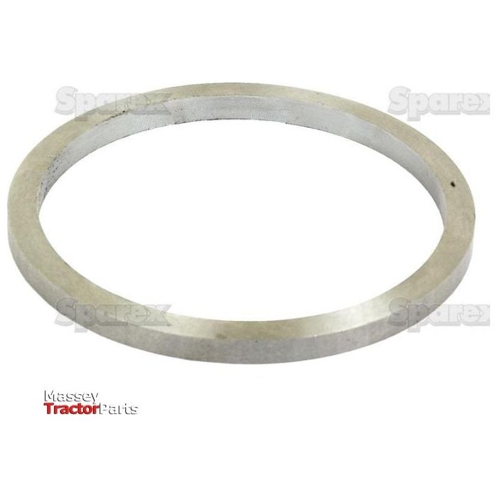 Displayed against a white background is a metallic ring-shaped tractor part, identified as the "Liner Cuff Ring" (Sparex Part No. S.43398). The image prominently features text saying "Massey Tractor Parts," "Sparex," and "Massey Ferguson.