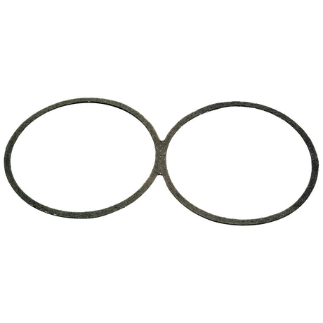 A Sparex Liner Seal (Sparex Part No.S.42488) is a metallic, figure-eight shaped object, resembling two connected circles, often used in machinery.