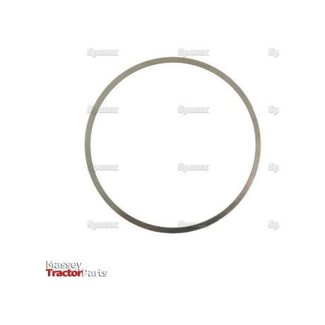 A finely crafted metal ring rests on a pristine white background. The text "Massey Tractor Parts" appears in the lower-left corner, juxtaposed with subtle logos of "Sparex" and a touch of "Deutz-Fahr," creating an elegant backdrop.