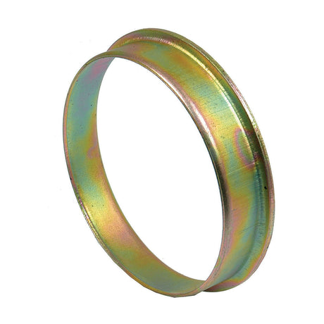 A close-up of the Sparex Lip Ring (Part No.S.57728) with a slight iridescent sheen, showcasing its ridged circular structure.