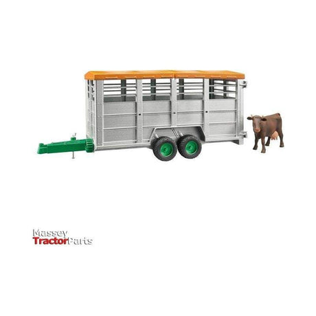 Livestock trailer with 1 cow-Bruder-Merchandise,Model Tractor,Not On Sale,toys