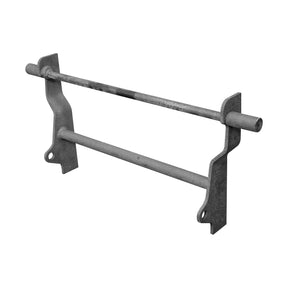 A metal spool holder featuring two parallel rods and Loader Brackets, Replacement for Chilton/MX, Sparex Part No.S.119880, on both sides.