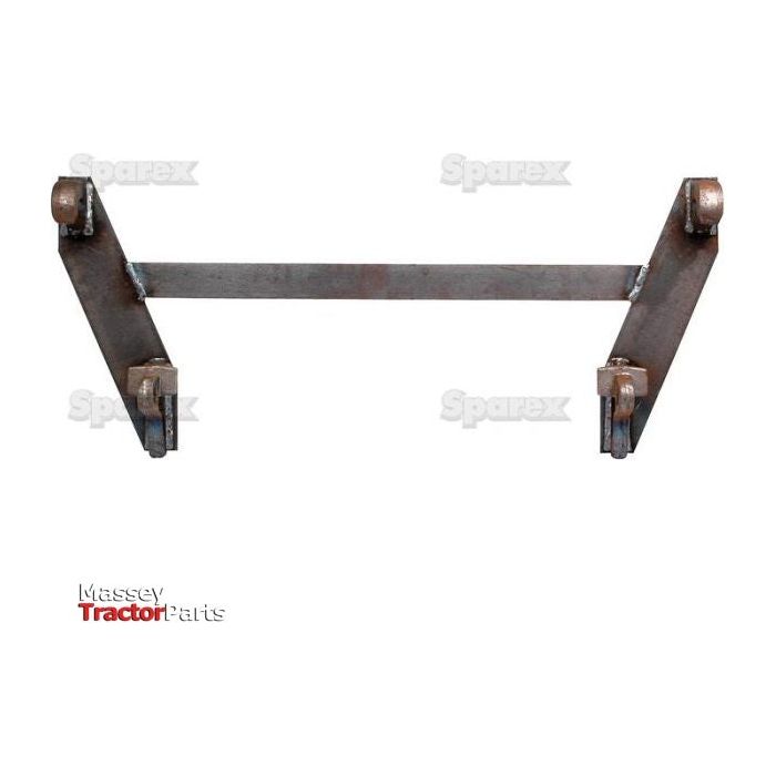 Sparex Loader Quick Attachment Bracket, specifically designed as a replacement part for Euro-Norm systems (Sparex Part No. S.23039), features three connection points arranged in a triangular formation. Ideal for Massey Tractor applications.