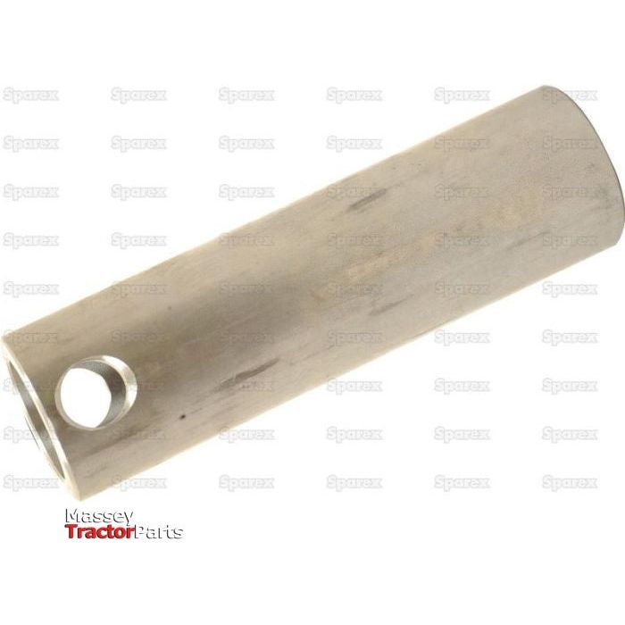 A Loader Tine Bush (Ø50 x 170mm, Ø35) from Sparex, Part No. S.23569, featuring a metal cylindrical pin with a hole near one end, is pictured against a white background with faint watermarks.