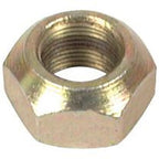 A hexagonal metal nut with internal threading, like the Loader Tine Nut M20 (Sparex Part No. S.77027), is typically used to secure bolts and other fasteners in place.