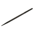 The Sparex DF045 - S.74763 Loader Tine features a straight, 1250mm black metal design with a tapered, pointed end and a rounded handle, equipped with a Maximum Tine Ø50mm for precision work.