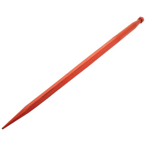 The Sparex Loader Tine - Straight 1250mm, featuring an M30 x 2.00 thread size, is an orange, elongated metal rod with a pointed end and a flat top, typically used as a stake or chisel. This versatile tool (Sparex Part No.S.22950) is ideal for various heavy-duty applications and fits as 241162M30.