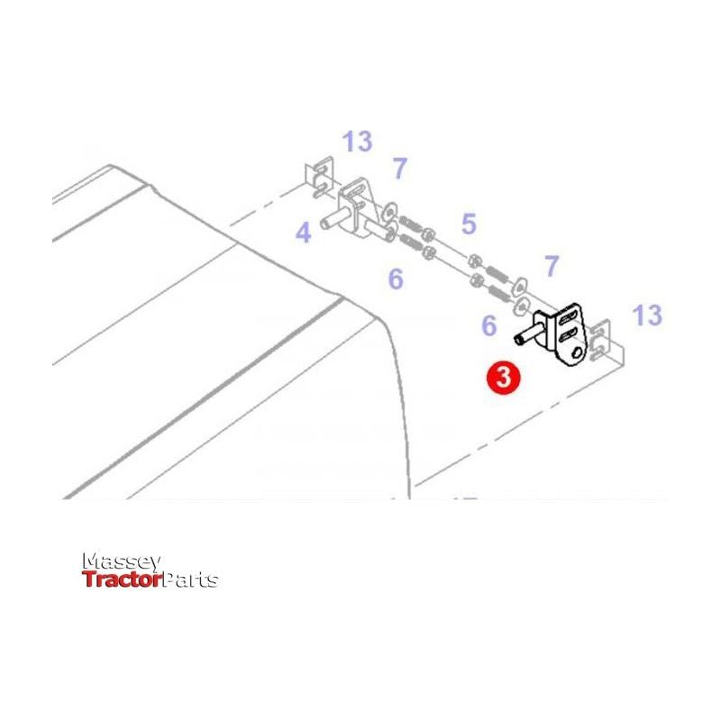 Fendt Locking Angle - H725500020721 | OEM | Fendt parts | Bonnets-Fendt-Bonnets & Components,Cabin & Body Panels,Farming Parts,Tractor Body,Tractor Parts