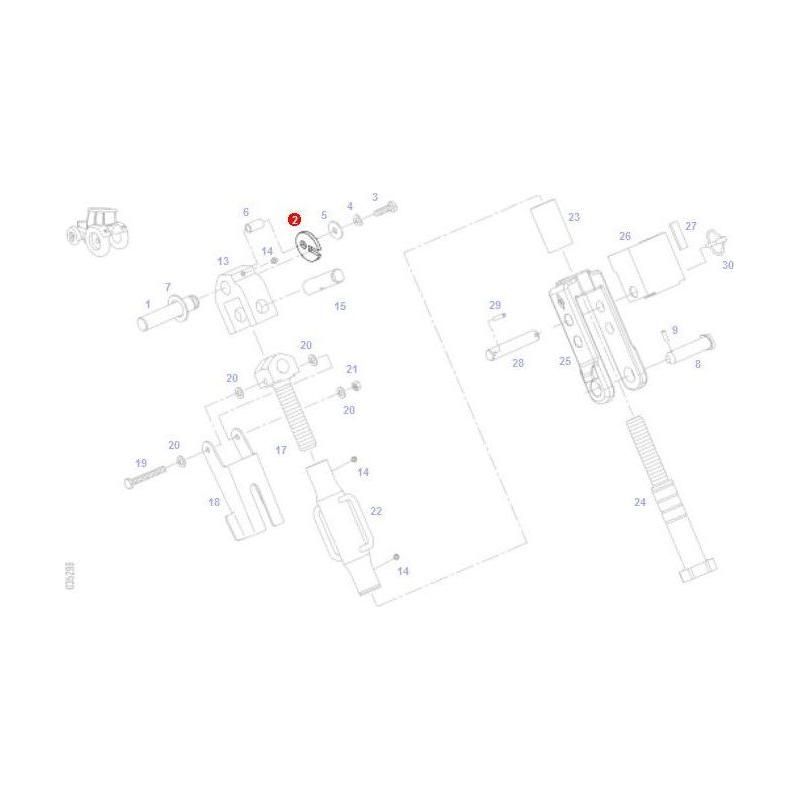Fendt Locking Plate - 718870030070 | OEM | Fendt parts | Top Link Components-Fendt-