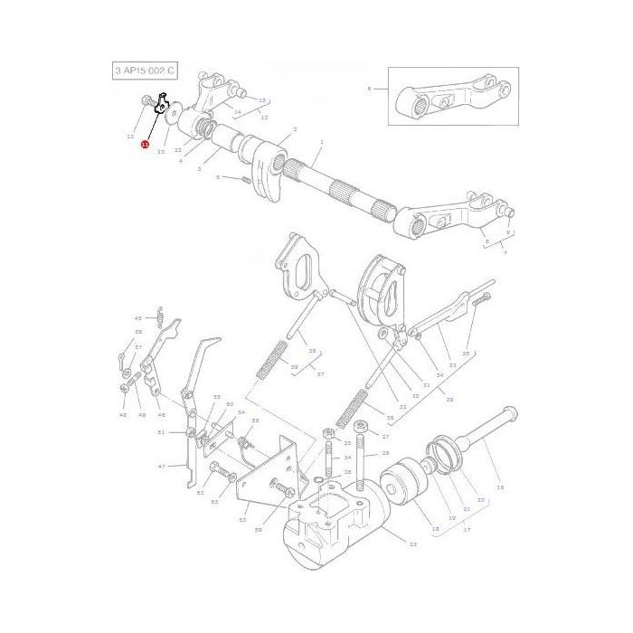 Locking Tab - 897581M3 - Massey Tractor Parts