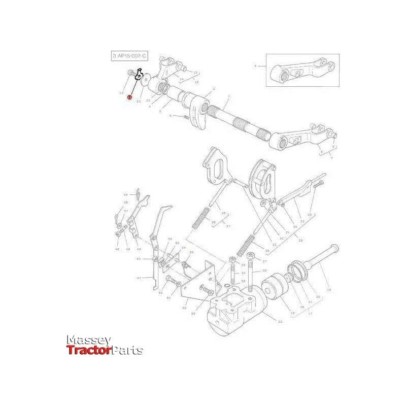 Massey Ferguson Locking Tab - 897581M3 | OEM | Massey Ferguson parts | Axles & Power Transmission-Massey Ferguson-Components,Farming Parts,Lift Arms Rods & Shafts,Linkage,PTO & Linkage,Tractor Parts