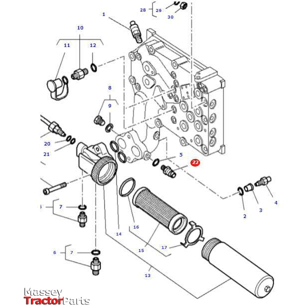 Light Grey T-shirt with Tractor Print - X993322010-Massey Ferguson-Clothing,t-shirt