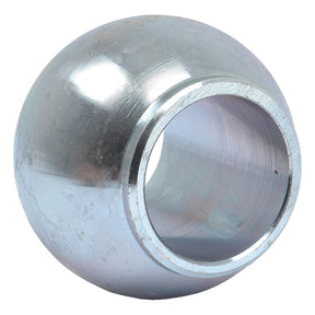A metallic hollow sphere, known as the Lower Link Ball (Cat. 2/2) - S.15354 by Sparex, with an open circular cutout on one side showcases a smooth, shiny surface.