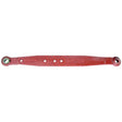 The Sparex Lower Link Lift Arm (Sparex Part No. S.15181) is a red metal bar with three holes along its length and cylindrical ends, coated in Red Oxide for enhanced durability.