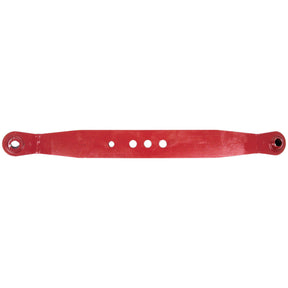 The Sparex Lower Link Lift Arm (Part No. S.66311) is a flat, rectangular red metal bar featuring circular 28mm Ball Bore Ø holes at the center and rounded eyelets at both ends, suitable for RH & LH applications.