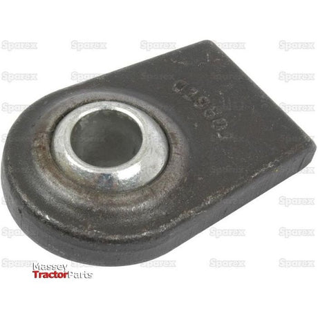 A close-up view showcases the Lower Link Weld On Ball End (Cat. 1) by Sparex, featuring a circular opening at its center and the embossed number "026610." This black metal component is designed for mechanical or industrial applications, adhering to precise welding length specifications under Sparex Part No.S.491338.