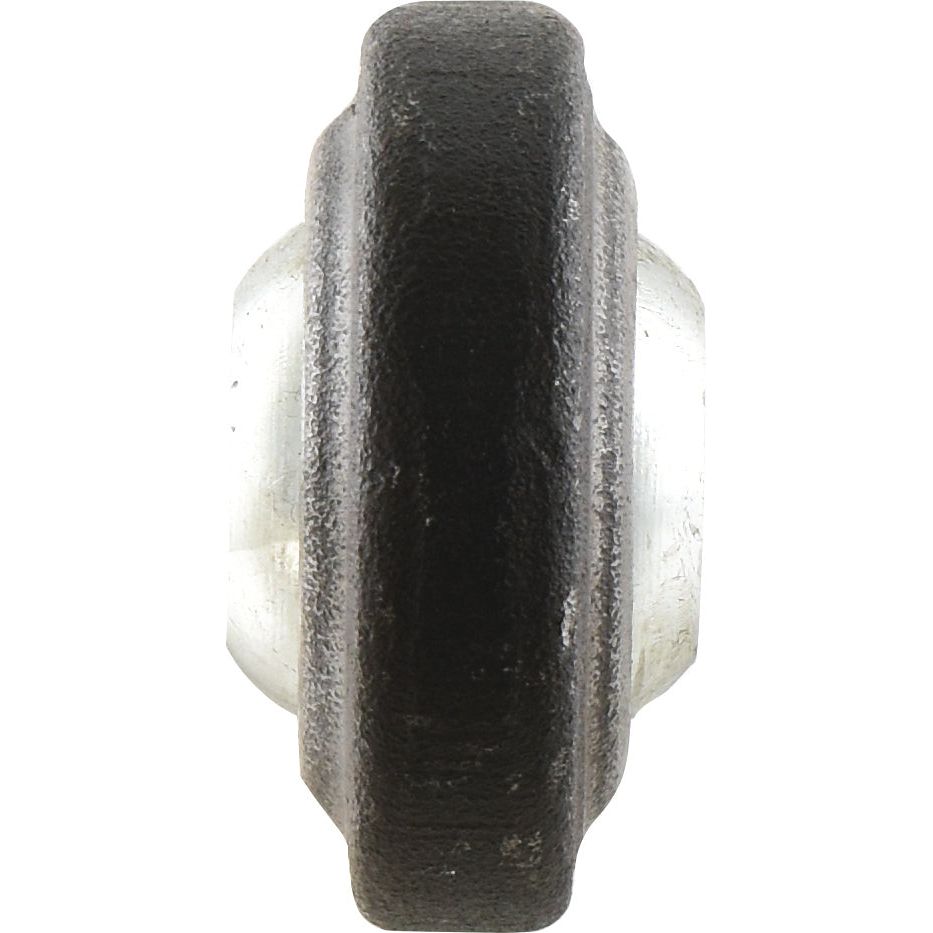 A close-up view of the Lower Link Weld On Ball End (Cat. 1) by Sparex, featuring a textured black center and smooth, rounded edges, highlights its working length.