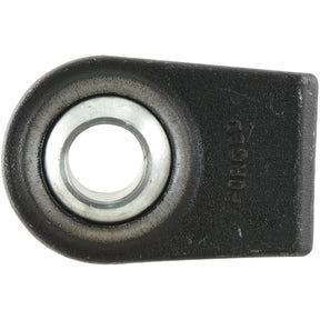 Close-up of a Lower Link Weld On Ball End (Cat. 2) with a black rubberized bearing and a central metal hole, often used in machinery or automotive applications, like those from Sparex (Part No.S.1342).