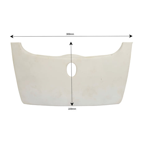 The Sparex Lower Panel (Sparex Part No. S.75939) is a white rectangular panel with central cutout, specifically designed as a lower panel for Massey Ferguson tractors. It measures 369mm in width and 229mm in height.