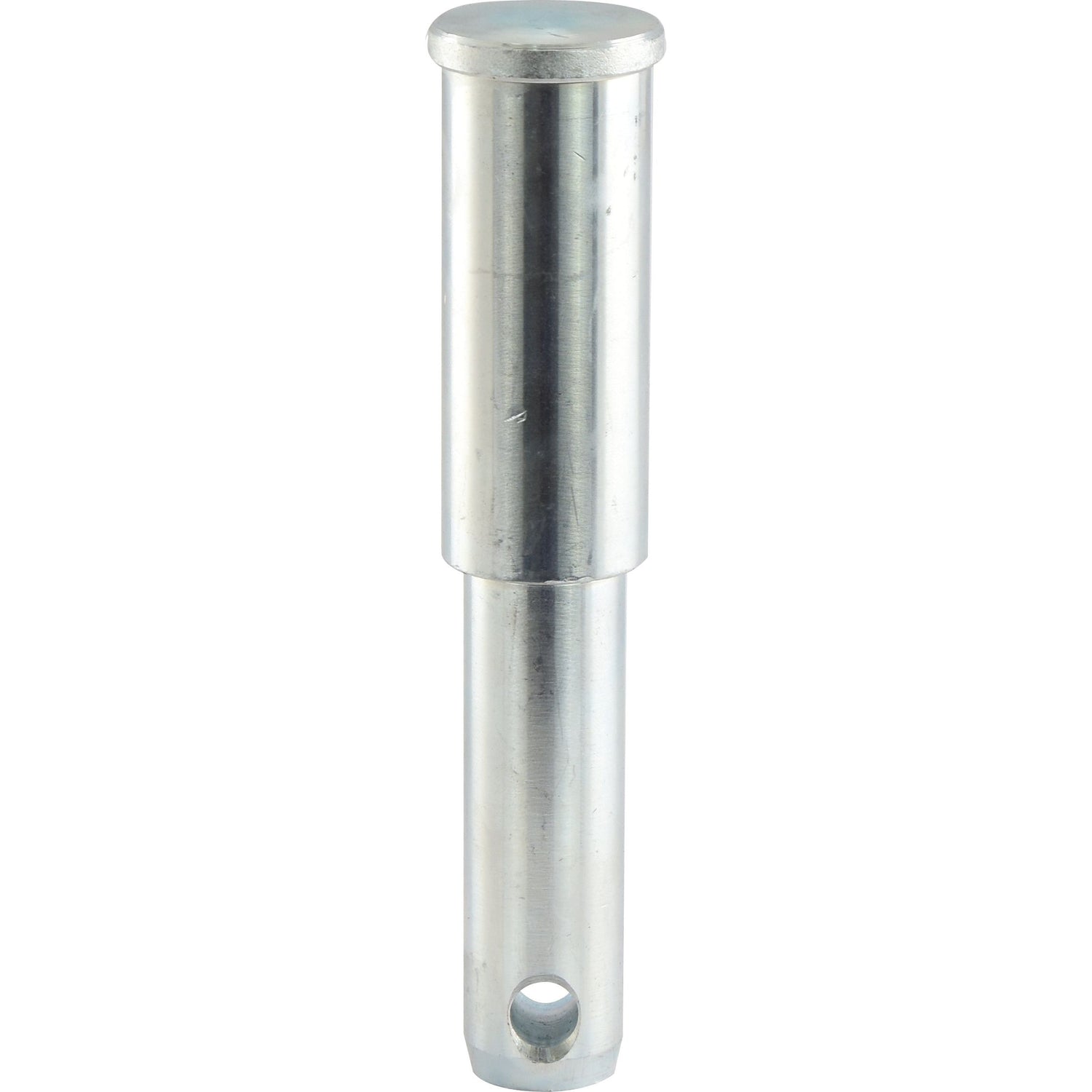 The Lower link implement pin dual 28 - 36x185mm by Sparex, featuring a flat top and a small hole near the bottom, effortlessly meets Category 2/3 standards.